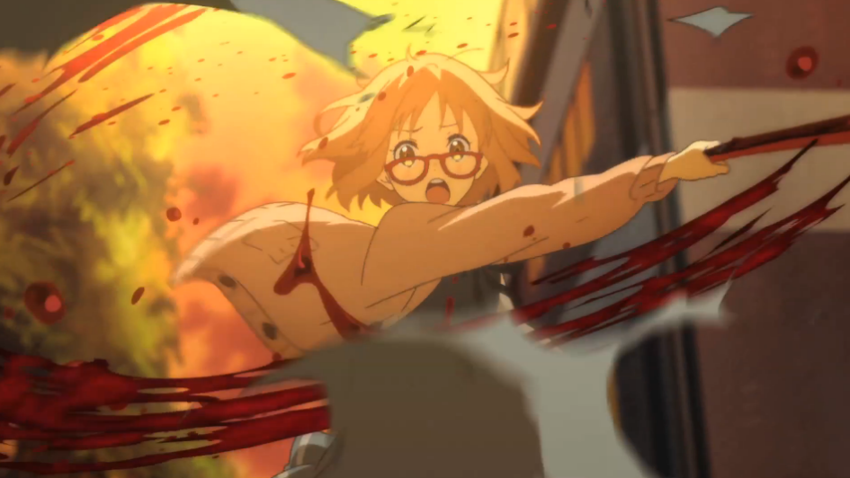 Mirai kills a bucket in Beyond the Boundary 