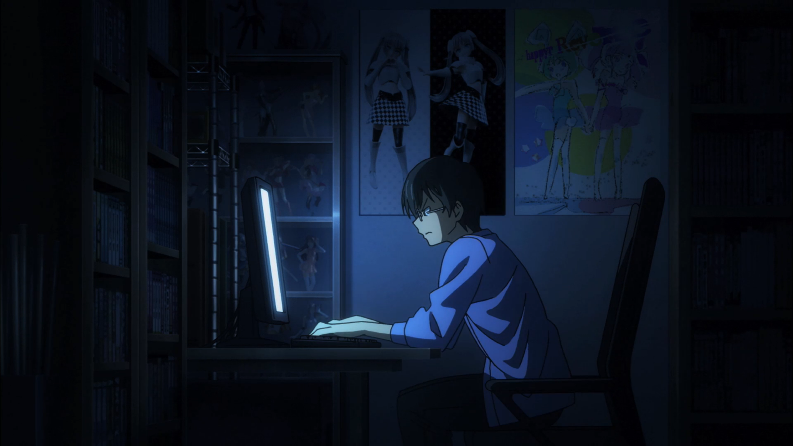 computer geek anime