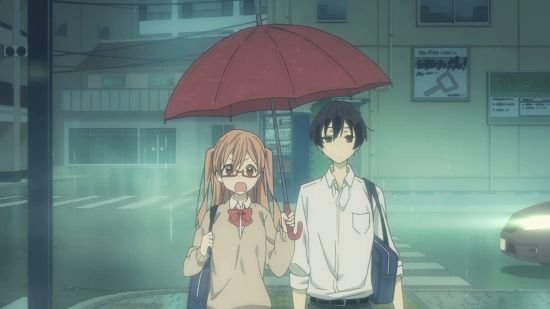 anime umbrella rain