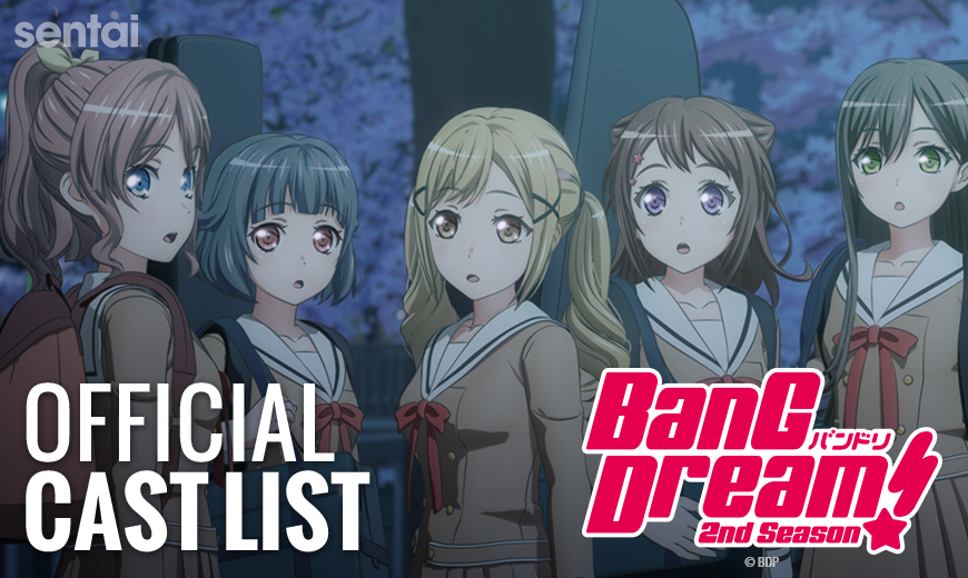 BanG Dream! 2nd Season Official English Dub Cast List