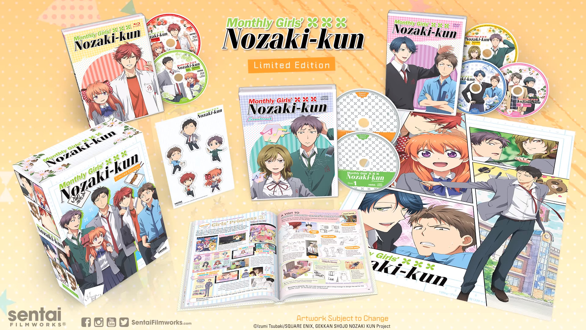 Monthly Girls' Nozaki-kun Premium Box Set Contents Revealed!