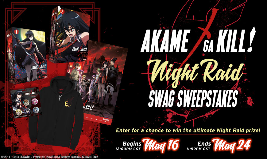 Akame ga Kill! Night Raid Swag Sweepstakes