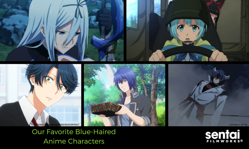 blue hair anime