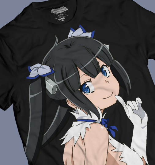 A t-shirt featuring Hestia from Is It Wrong to Try to Pick Up Girls in a Dungeon?