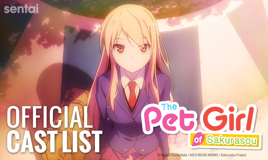 The Pet Girl of Sakurasou Official English Dub Cast List