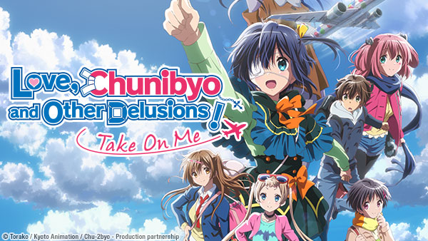 The logo and characters from the Love, Chunibyo and Other Delusions!: Take On Me movie.