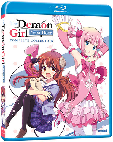 The front Blu-ray cover for The Demon Girl Next Door